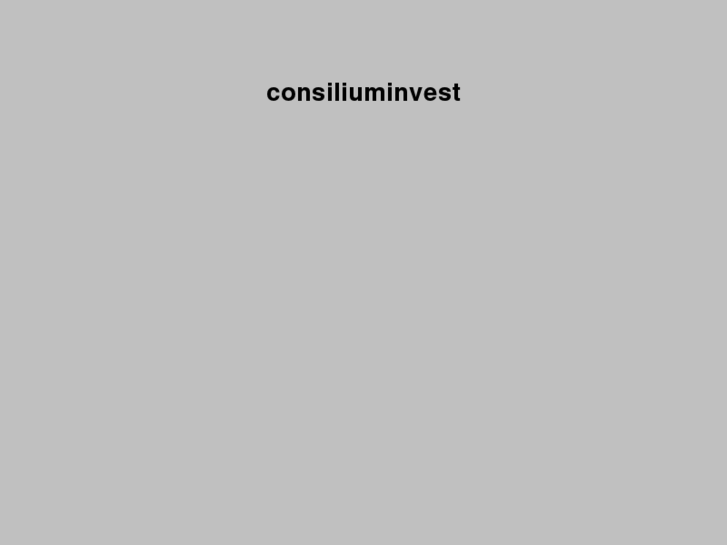 www.consiliuminvest.com