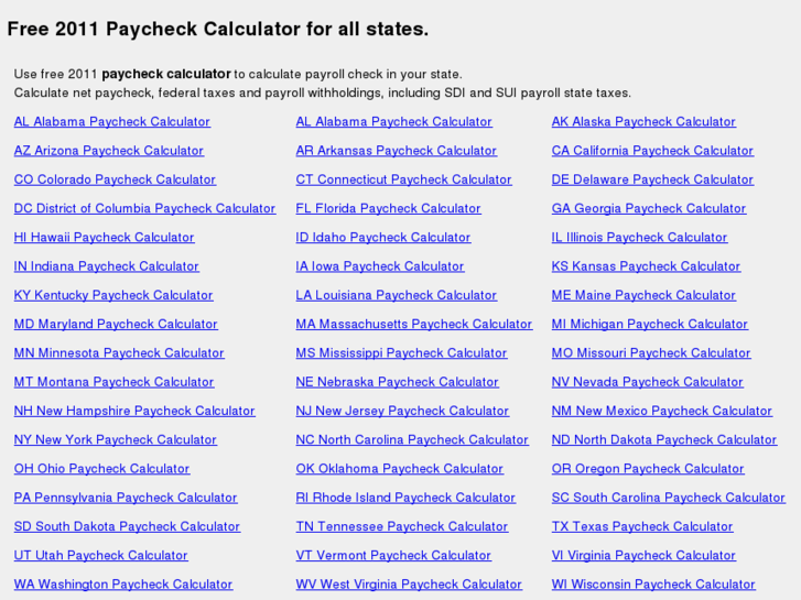 www.paycheckcalculators.org