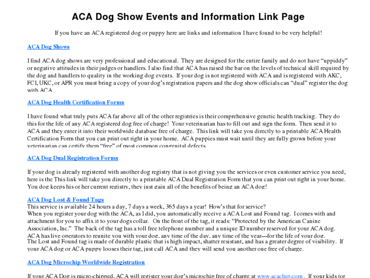 www.acadog.info