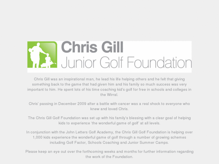 www.chrisgilljuniorgolffoundation.org
