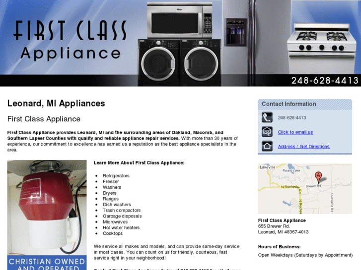 www.firstclassappliance-mi.com