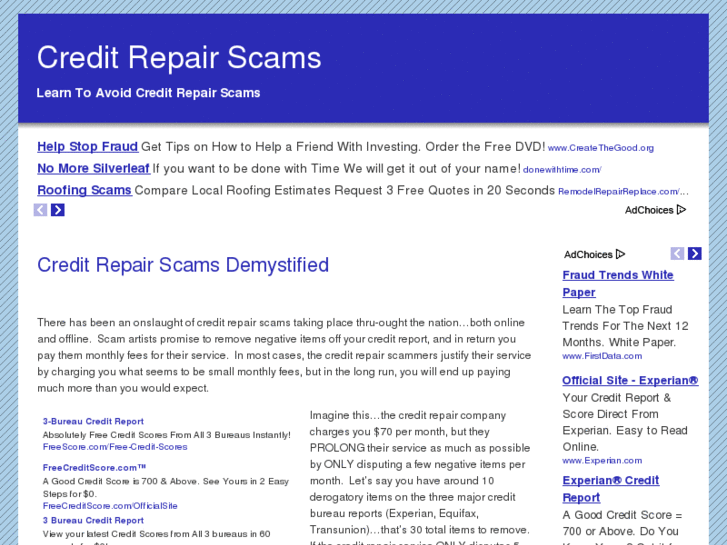 www.creditrepairscams.org