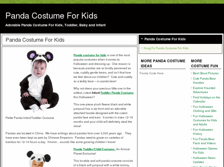 www.pandacostumeforkids.net