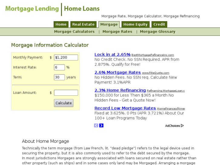 www.mortgagelending-homeloan.com