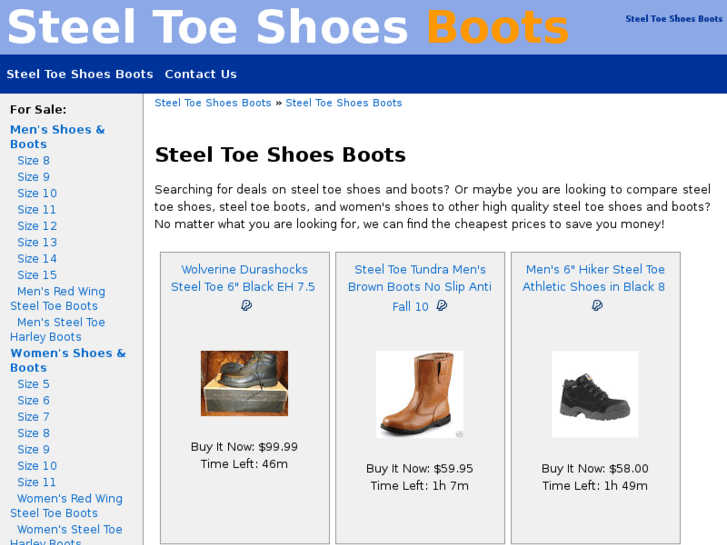 www.steeltoeshoesboots.com