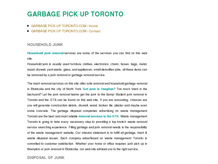 www.garbagepickuptoronto.com