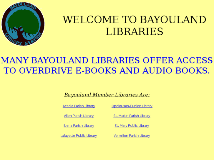 www.bayoulandlibraries.org