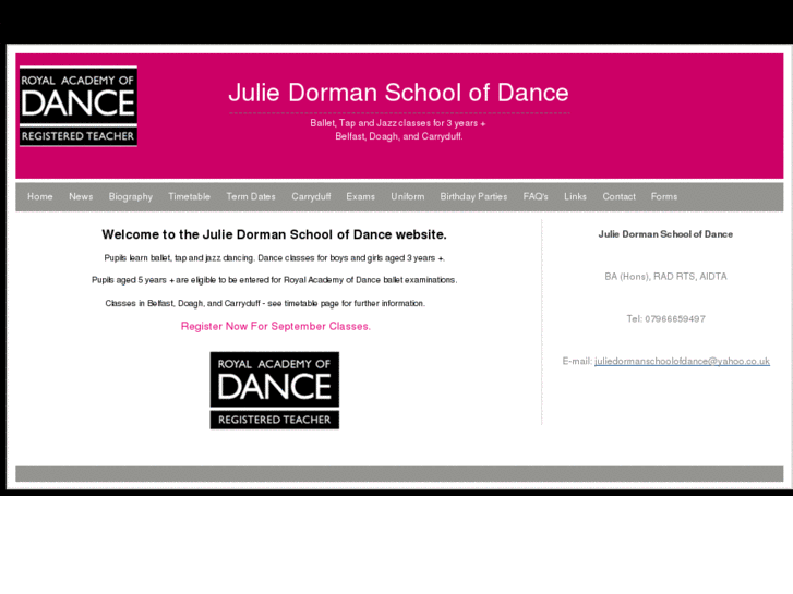 www.juliedormanschoolofdance.com