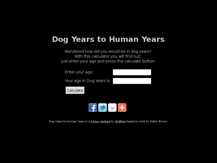 www.dogyearstohumanyears.com