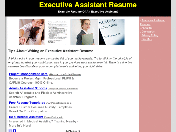 www.executiveassistantresume.org