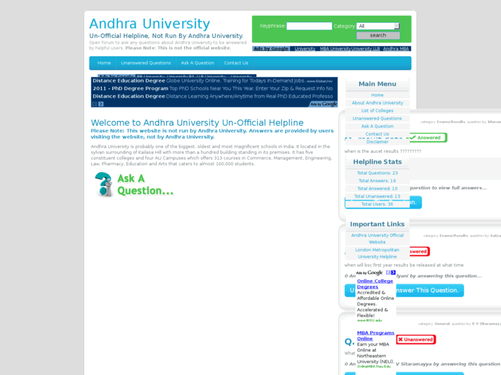 www.andhra-university.com