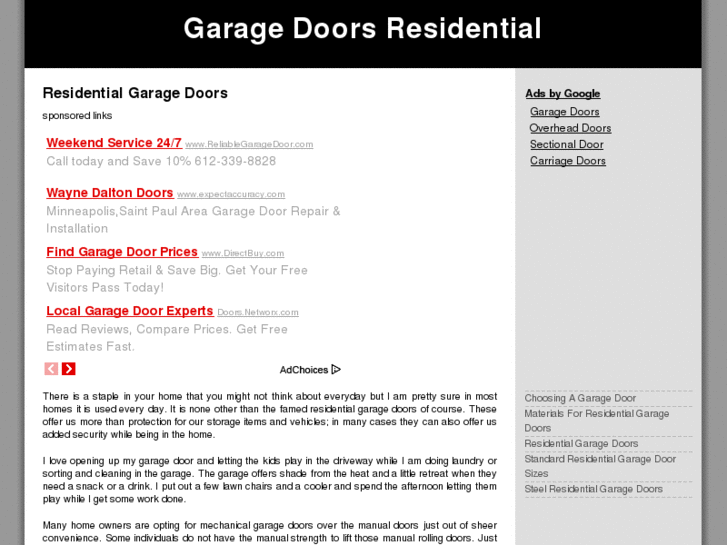 www.garagedoorsresidential.net