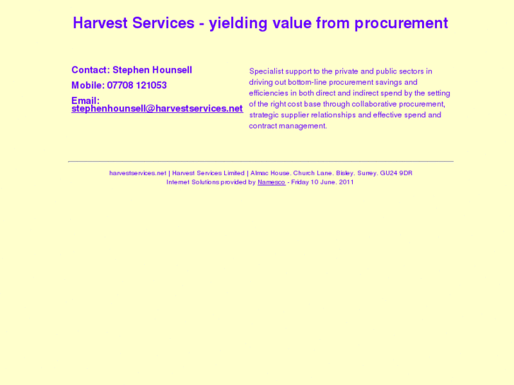 www.harvestservices.net