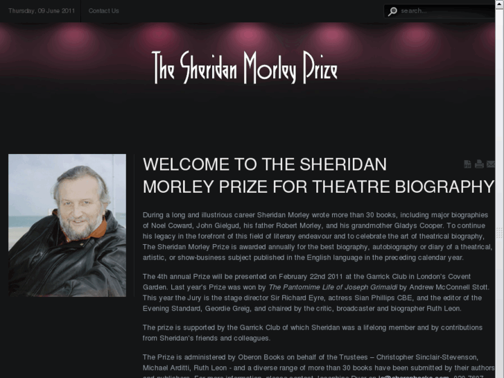 www.thesheridanmorleyprize.org