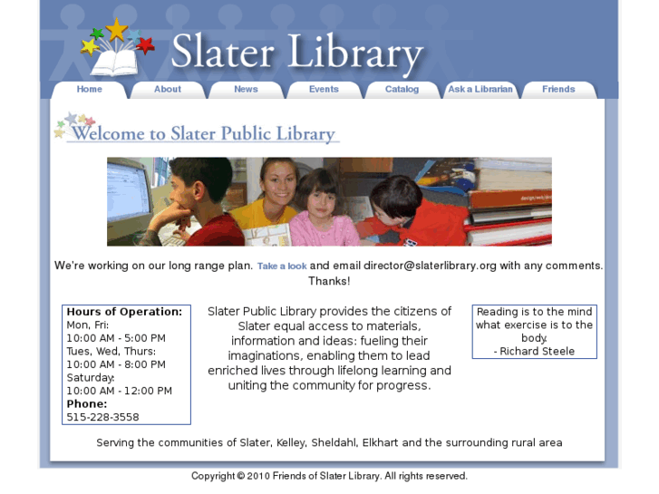 www.slaterlibrary.org