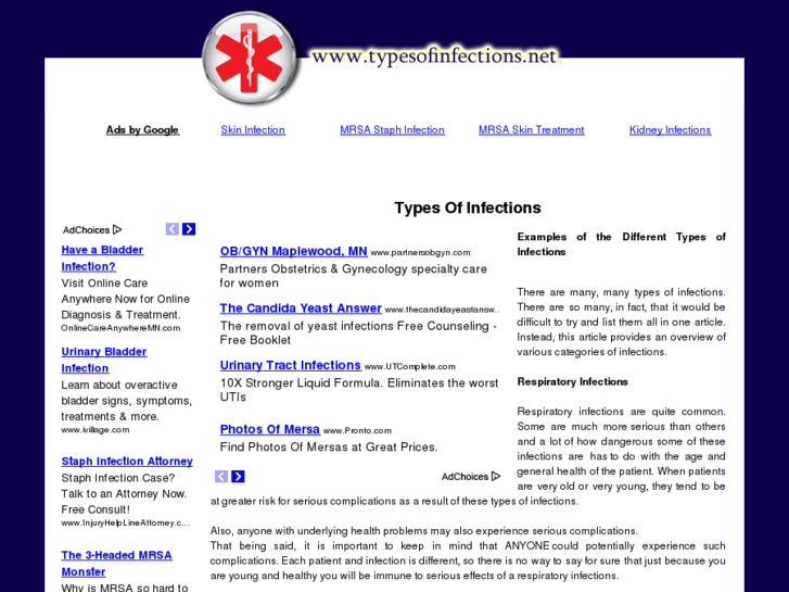www.typesofinfections.net
