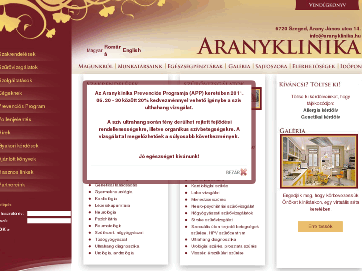 www.aranyklinika.com