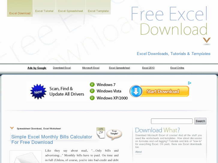 www.freexceldownload.com