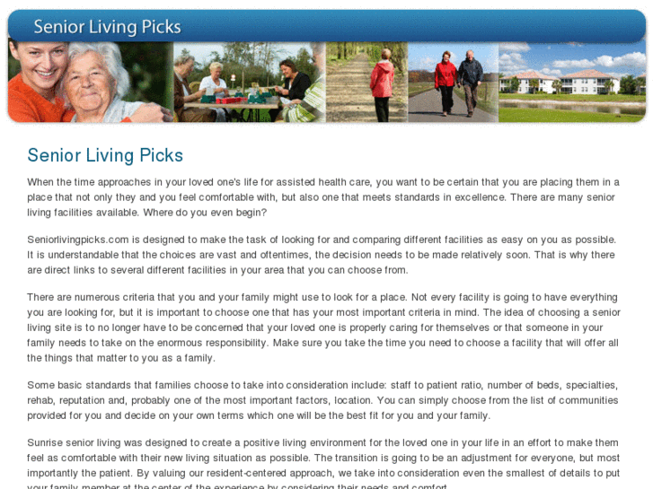 www.seniorlivingpicks.com