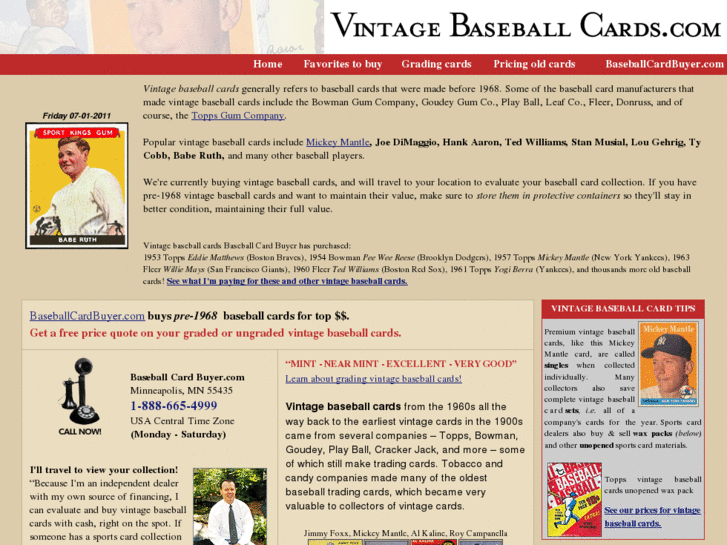 www.vintage-baseball-cards.com