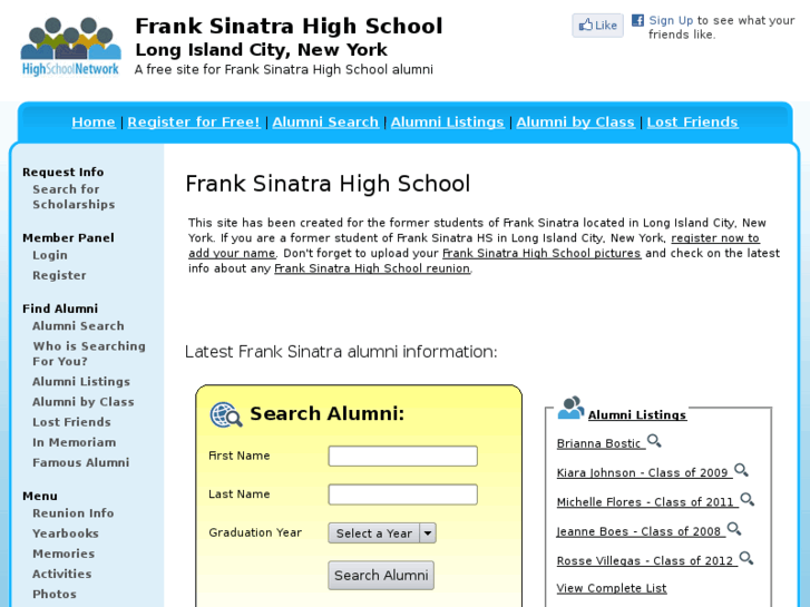 www.franksinatrahighschool.org