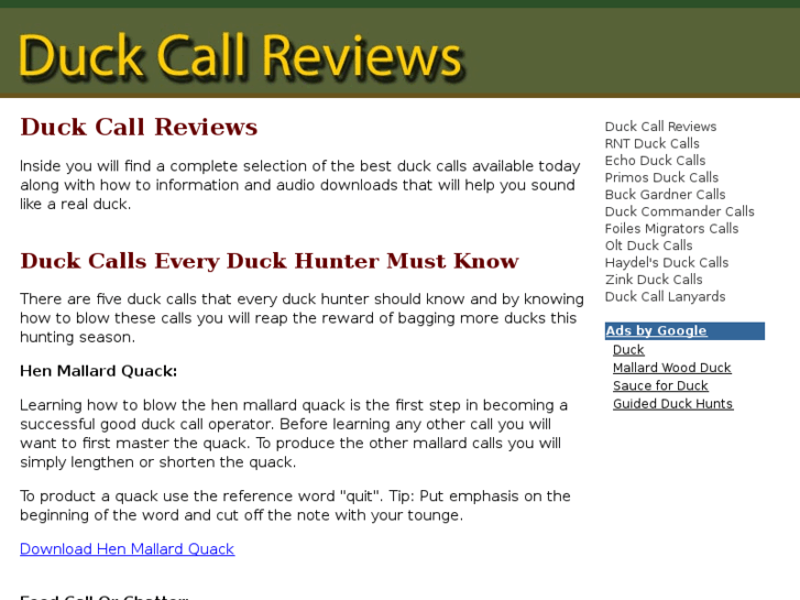 www.duckcallreviews.com