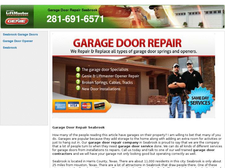 www.garagedoorrepairseabrook.com