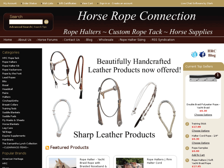 www.horseropehalters.com