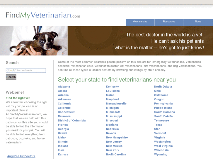 www.findmyveterinarian.com