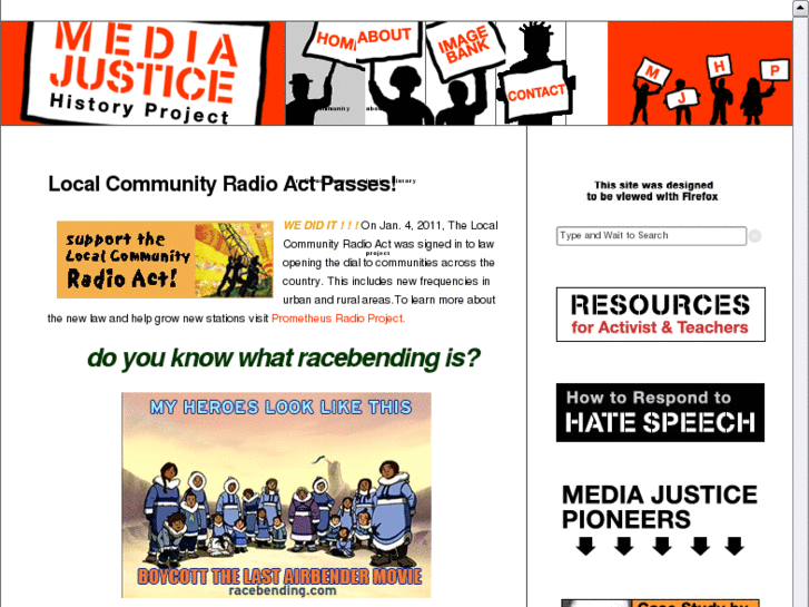 www.mediajusticehistoryproject.org