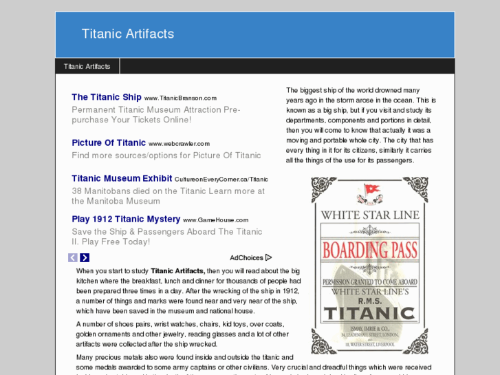 www.titanicartifacts.info