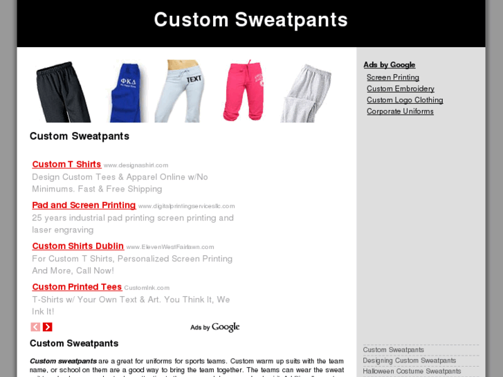 www.customsweatpants.net