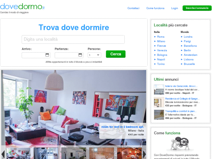 www.dovedormo.it