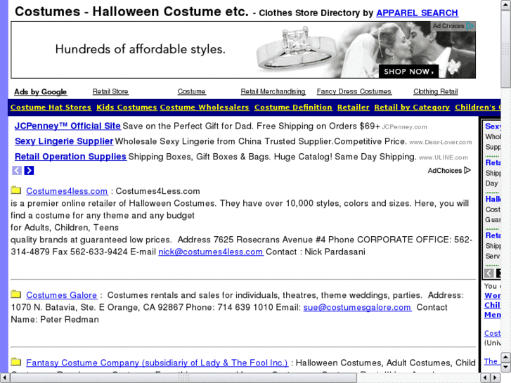 www.halloweencostumeretailers.com