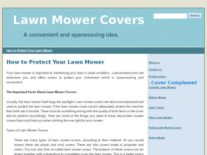 www.lawnmowercovers.net