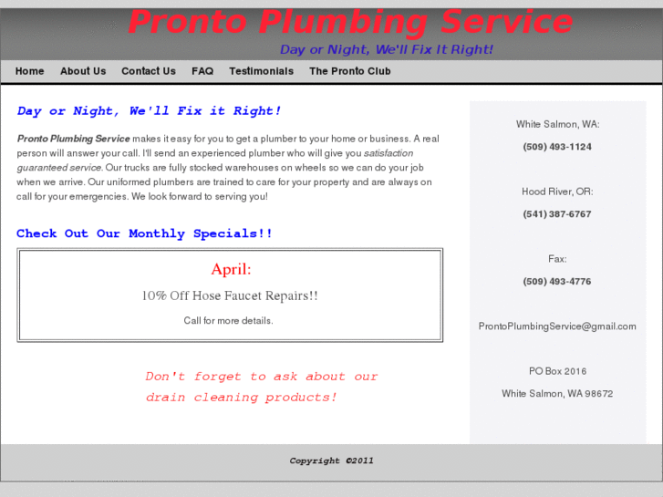 www.prontoplumbingservice.net