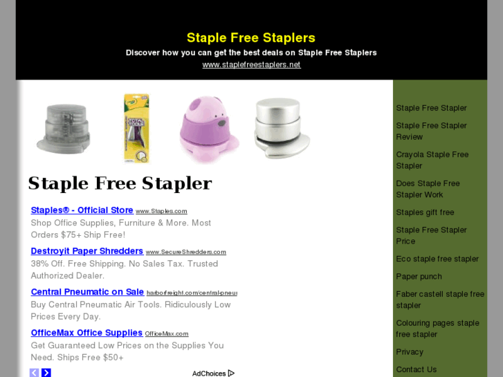 www.staplefreestaplers.net