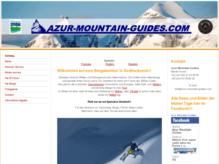 www.de-azur-mountain-guides.com