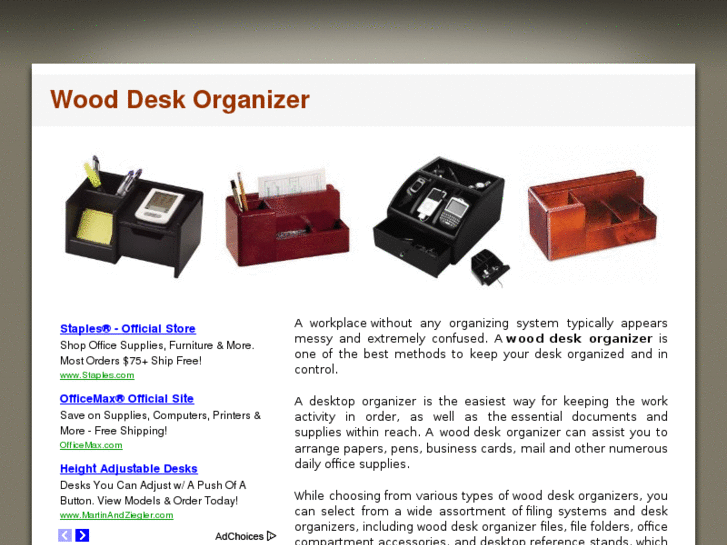 www.wooddeskorganizer.com