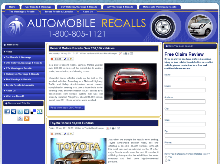 www.automobile-recalls.com