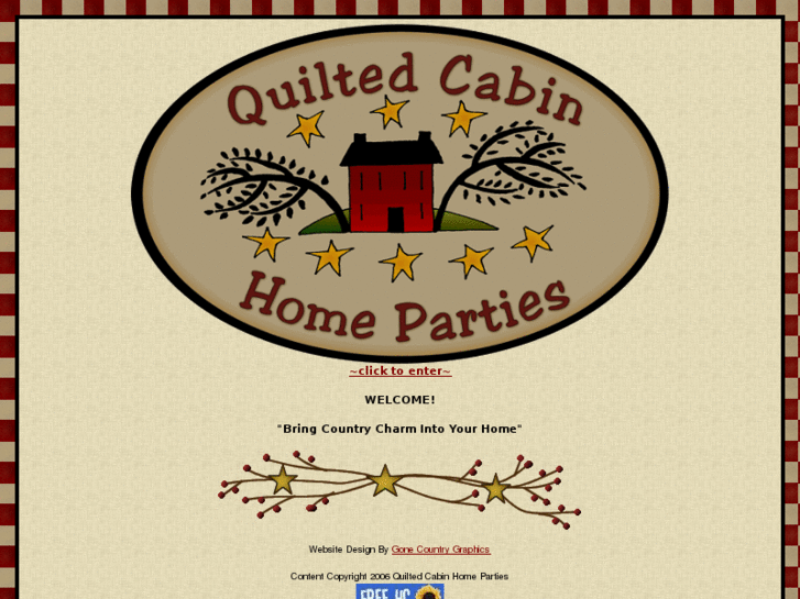 www.quiltedcabinhomeparties.com