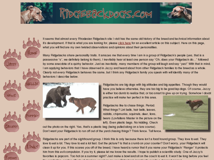 www.ridgebackdogs.com