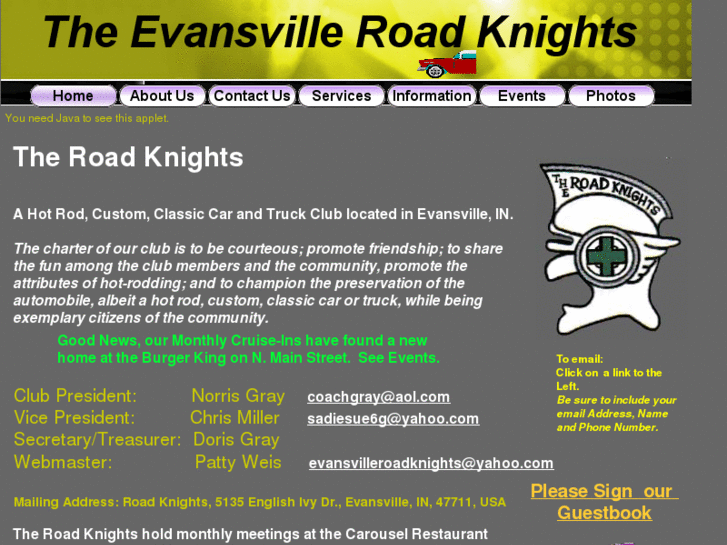 www.evansvilleroadknights.com