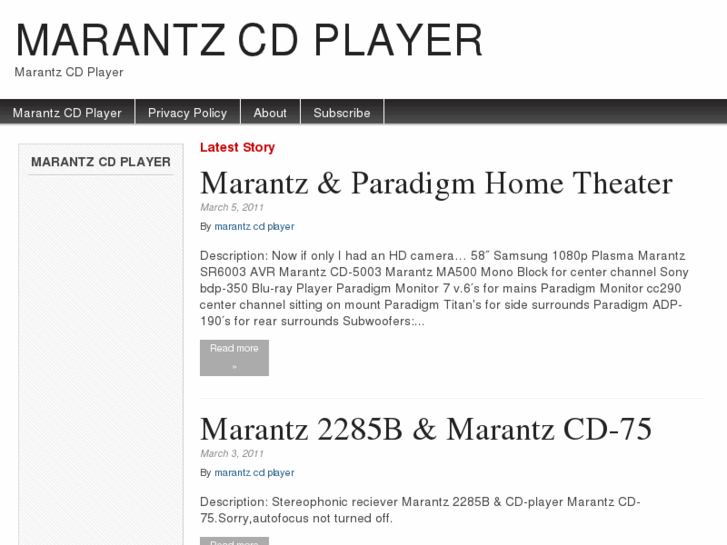 www.marantzcdplayer.com