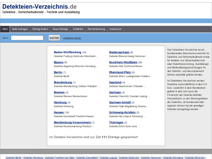 www.detekteien-verzeichnis.de