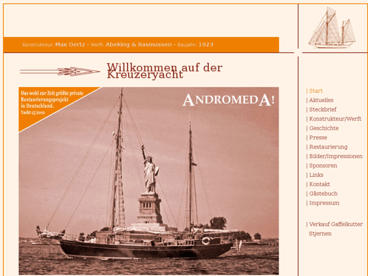 www.kreuzeryacht-andromeda.de