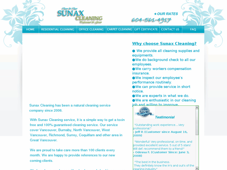 www.sunaxcleaningservice.net