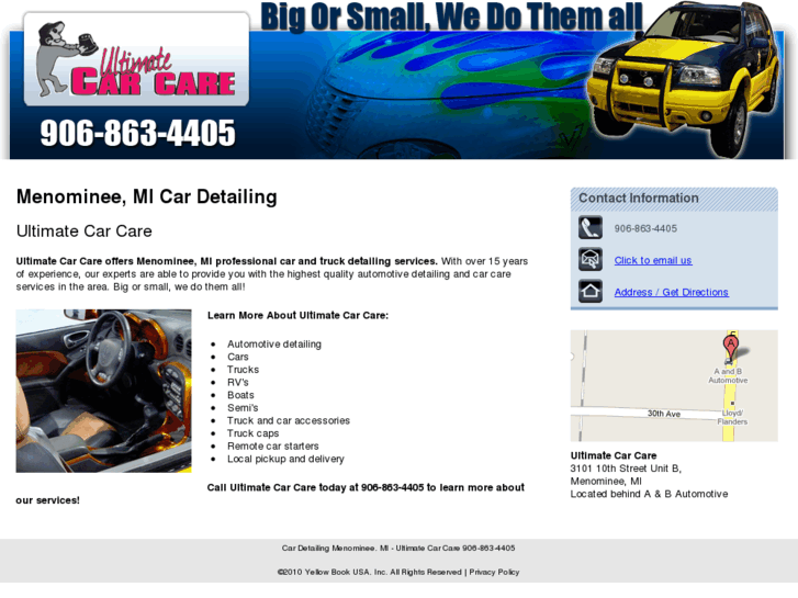 www.ultimatecarcaremenominee.com