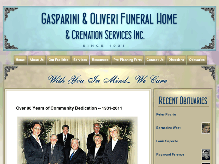 www.gasparinioliverifuneral.net