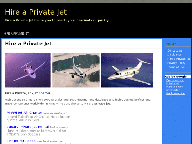 www.hireaprivatejet.net